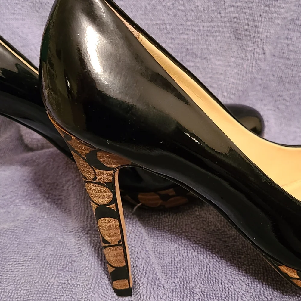 Black Coach Leather Heel / Pump Size 6.5 - Picture 5 of 9